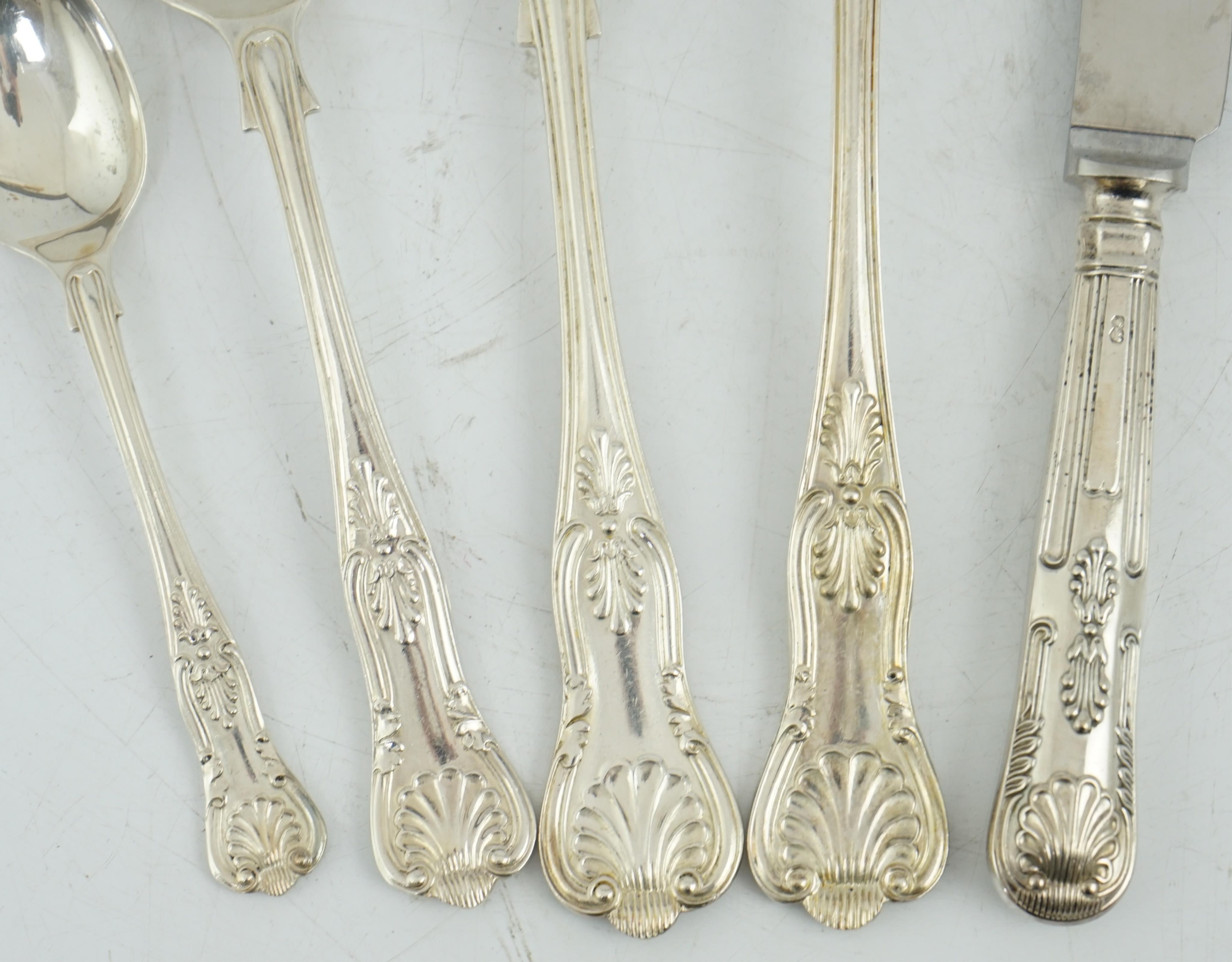 Eighteen items of late Victorian silver Hanovarian pattern flatware by The Goldsmiths Alliance Ltd